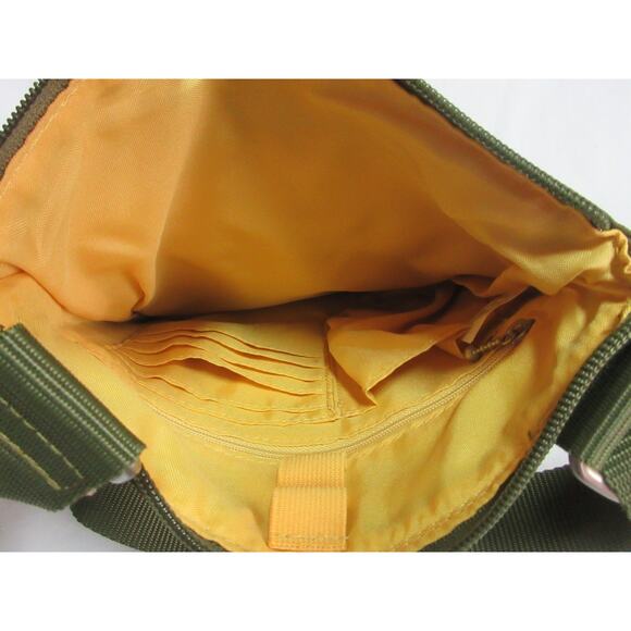 Baggallini Cruiser Slim Army Green Crossbody Nylon Pockets, 6 Card Slots Logo - Picture 7 of 8